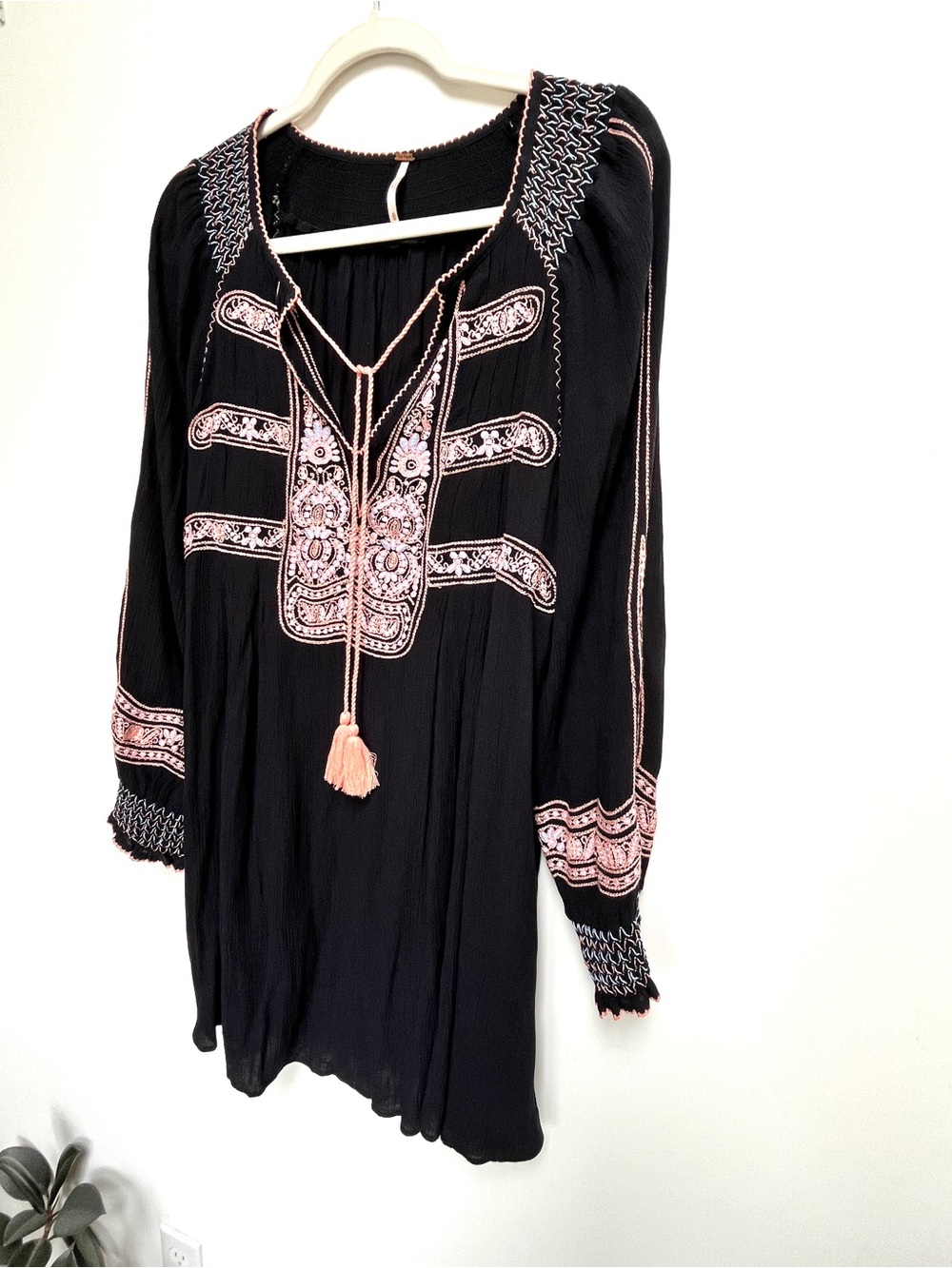 Free People, Wind Willow Embroidered mini dress. Size Medium - Picture 4 of 15